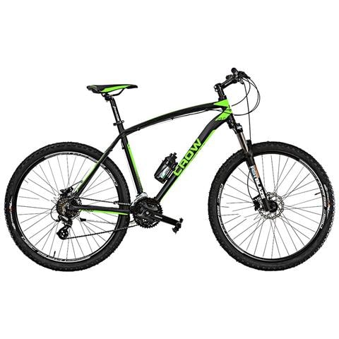 Bici Misura 29 Mountain Bike Telaio Alluminio Uomo Bicicletta Mtb Crow Altus 18v Freni Disco Idraulici Forcella Idraulica - 42 Nero Verde Verde Fluo Opaco - Foto 1