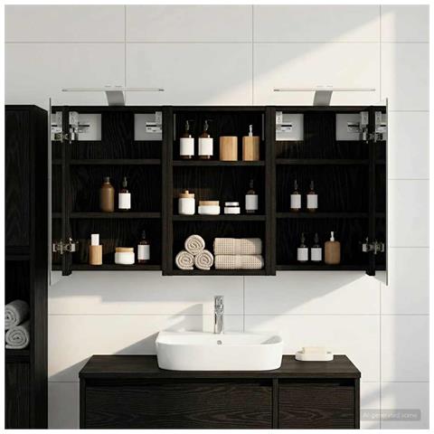 Set di Armadi da Bagno con lo scaffale 3 pcs 90 x 10,5 x 50 cm - Foto 2