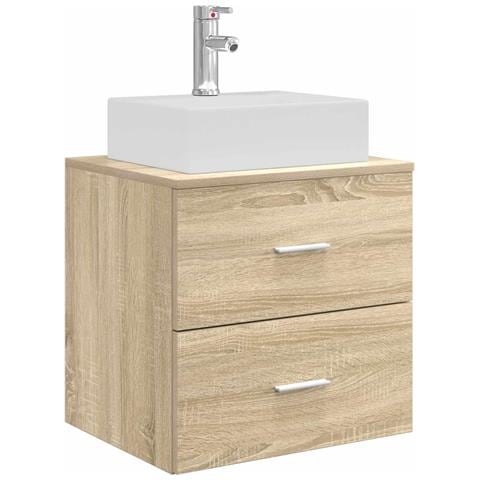 Mobile Lavabo da Parete Rovere Sonoma 49,5 x 41 x 62,5 cm - Foto 1