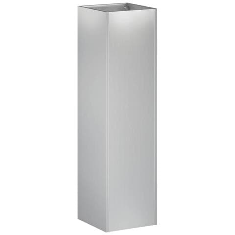 Vaso da giardino Argento 20 x 20 x 75 cm Acciaio zincato - Foto 1