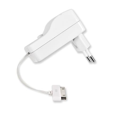 Cavo Ipod E Iphone Usb Da Casa Retrattile Euipodwallw Bianco 816983010239 - Foto 1
