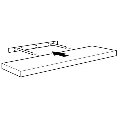 Mensola in melaminico finitura frassino con asta per montaggio 60x25xH4 cm - Foto 2