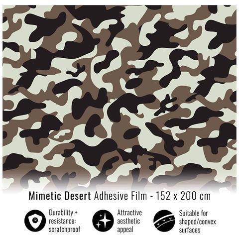 Foglio Pellicola Adesiva per Wrapping Mimetico Desert, 152 x 200 cm - Foto 2