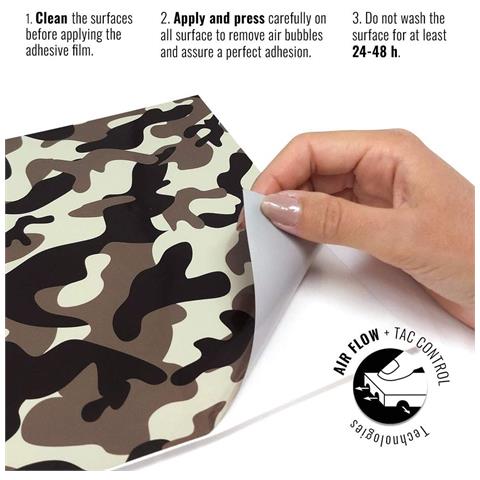 Foglio Pellicola Adesiva per Wrapping Mimetico Desert, 152 x 200 cm - Foto 6