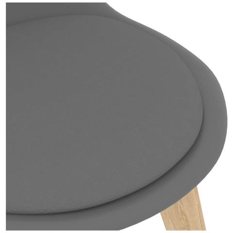 Sedie da Pranzo 2 pz Grigie in Plastica - Foto 7