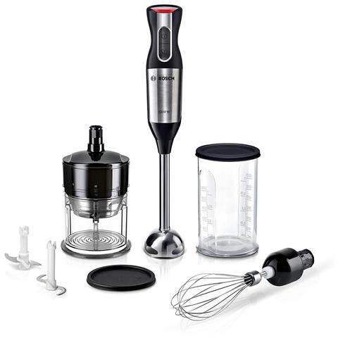 BOSCH Frullatore ad Immersione ErgoMixx Style MS6CM6166 Potenza 1000 Watt Colore Nero / Inox
