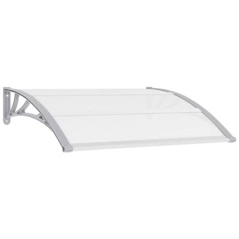 Pensilina per Porta Grigia e Trasparente 120x75 cm in PC - Foto 2