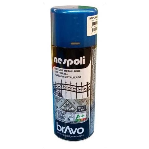 Smalto Spray Acrilico Rapida Essicazione Blu Effetto Metallizzato 400 Ml Bravo - Foto 1