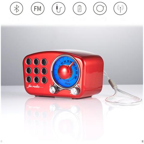 Altoparlante Bluetooth Mini Design Retrò E Radio Fm R919-b - Foto 5