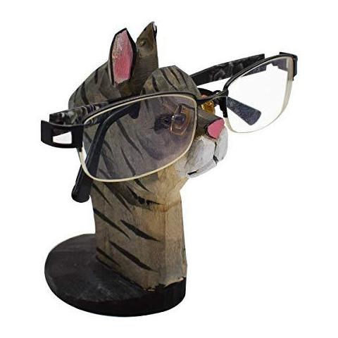 Intagliato A Mano In Legno Occhiali Da Occhiali Da Sole Del Basamento Del Supporto A Forma Di Animali Home Office Desk Dcor (cat) - Foto 4