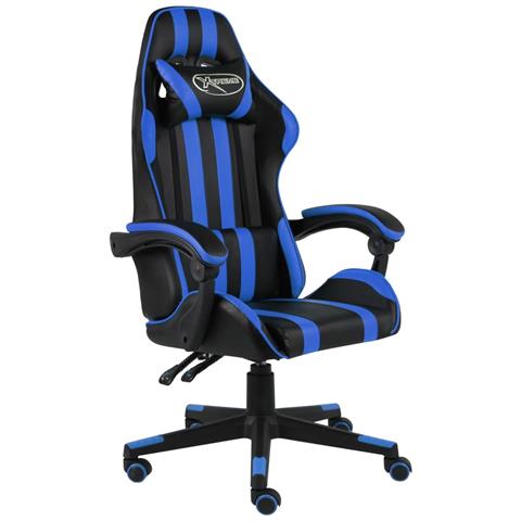 Sedia Da Gaming Nero E Blu In Similpelle - Foto 1