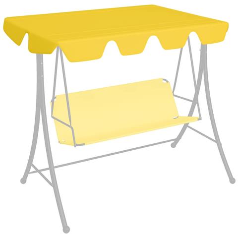 Baldacchino per Dondolo Giardino Giallo 150/130x105/70 cm - Foto 2