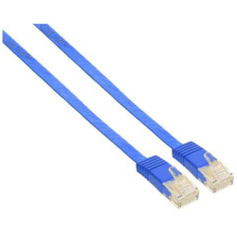 Flat patch cord UTP Cat. 6 7m Blue 7m Blu cavo di rete - Foto 1