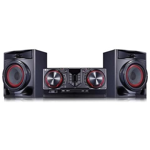 Impianto compatto CJ44 (480 Watt, Bluetooth, USB, Radio FM) nero / rosso. - Foto 1