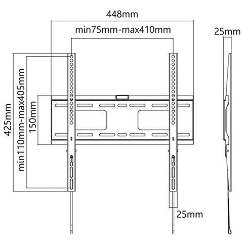 Supporto Da Parete Per Tv Pro Pro Fixed (m), Nero - Per Tv Da 32'' A 55'' (81-140 Cm) Fino A 50 Kg - Foto 17