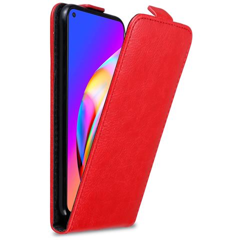 Custodia Compatibile Con Oppo A94 5g In Rosso Mela - Coperchio Protettivo In Design Flip Con Chiusura Magnetica - Foto 1