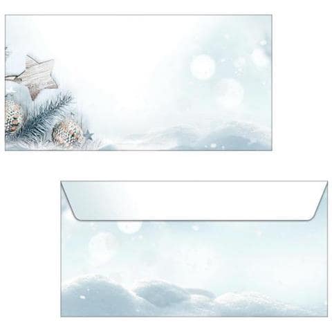 Snow Star - Dl (110 X 220 Mm) - Carta - Blu - Bianco - 80 G /m - Germania (du312) - Foto 2