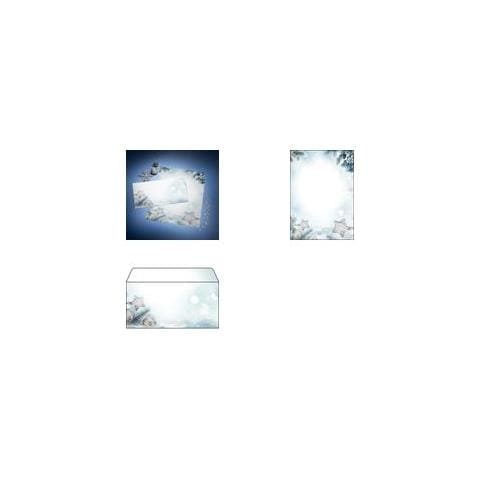 Snow Star - Dl (110 X 220 Mm) - Carta - Blu - Bianco - 80 G /m - Germania (du312) - Foto 4