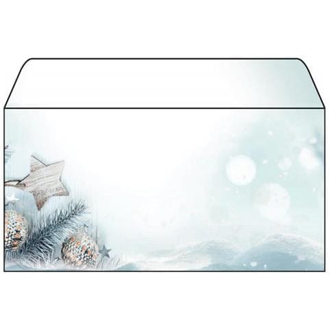 Snow Star - Dl (110 X 220 Mm) - Carta - Blu - Bianco - 80 G /m - Germania (du312) - Foto 1