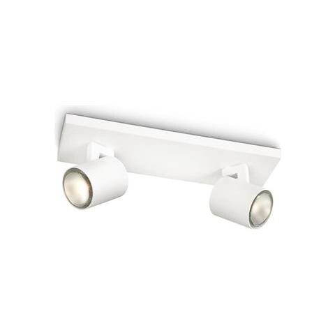 Lampada Da Soffitto Con Due Faretti Runner Bianco 110x305x90 Mm Metallo - Foto 1