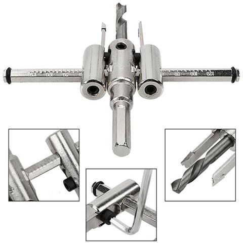 Kit Taglierina Circolare Guida. Regolabile Con Punta Per Trapano - Foto 2