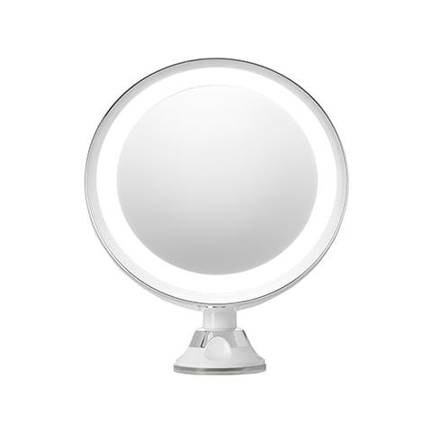 Ad2168 Specchio Da Trucco Con Luce Led 2 Intensità, Ingrandimento 5x, Rotazione A 360° Argento - Foto 2