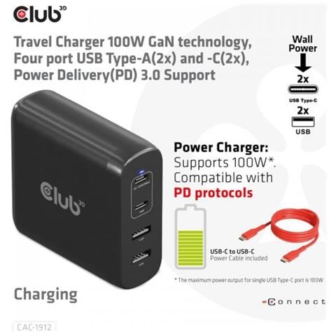 Cac-1912eu Travel Charger 100w Alimentatore Per Computer Nero - Foto 3