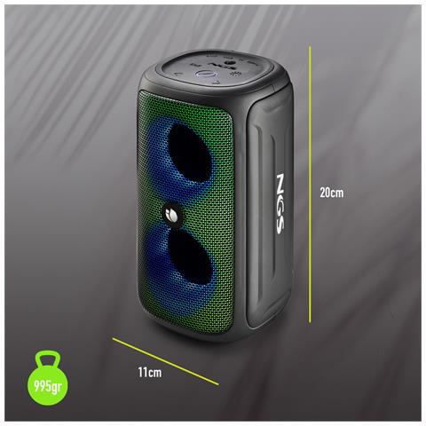 ROLLERBEAST Cassa Bluetooth Portatile Waterproof con Cavo USB Incluso, Nero - Foto 2