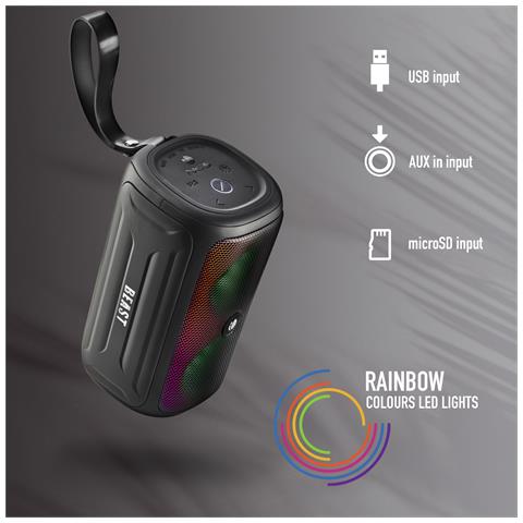 ROLLERBEAST Cassa Bluetooth Portatile Waterproof con Cavo USB Incluso, Nero - Foto 1