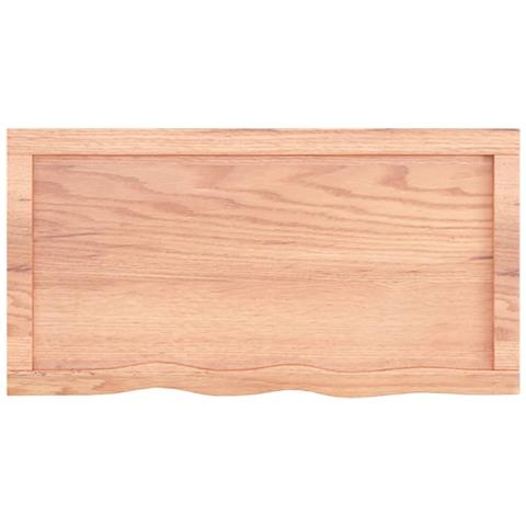 Piano Bagno Marrone 80x40x (2-6) cm Legno Massello Trattato - Foto 2