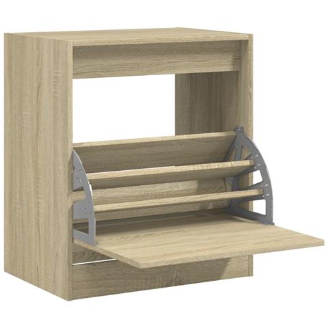 Scarpiera Rovere Sonoma 60x42x69 Cm In Legno Multistrato - Foto 2