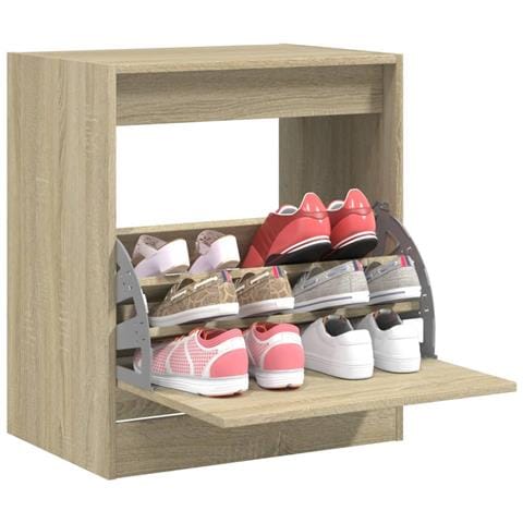 Scarpiera Rovere Sonoma 60x42x69 Cm In Legno Multistrato - Foto 1