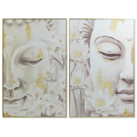 Quadro Dkd Home Decor Buddha 80 X 4 X 120 Cm Orientale (2 Unità) - Foto 1