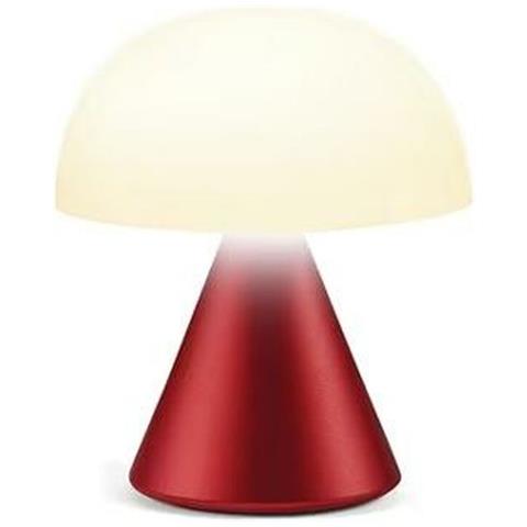 Lampada Da Tavolo Mina Batteria Ricaricabile Led Rosso Scuro Abs - Foto 1