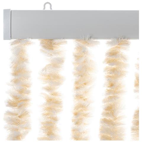 Tenda Antimosche Beige E Bianca 56x200 Cm In Ciniglia - Foto 2