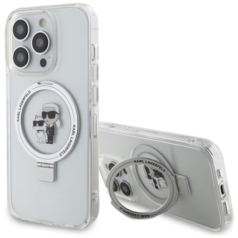 Cover Per Iphone 15 Pro Tpu Ring Stand Karl E Choupette, Trasparente - Foto 2