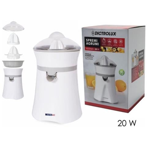 Trade Shop - Spremiagrumi 20w Con Sistema A Pressione Automatico 2 Testine Cestello Filtrante - Foto 1