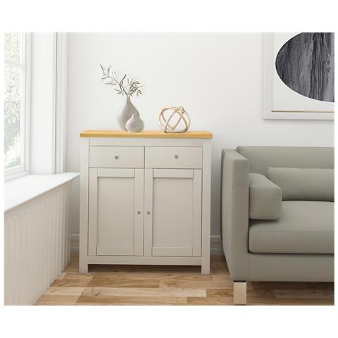 Emerald Credenza Con 2 Ante E 2 Cassetti In Mdf Rovere E Crema - Foto 1