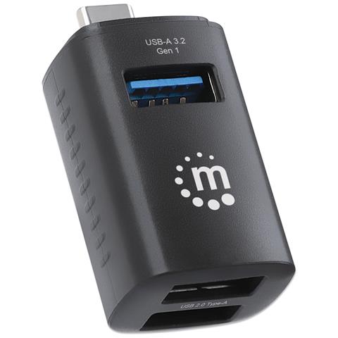 Hub Usb-c 3.2 Gen1 A 3 Porte Usb-a Compatto Nero - Foto 1