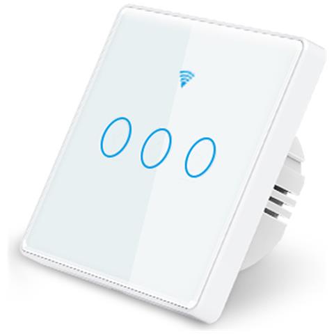Interruttore A Parete Smart Touch White  3 Gruppi 1 Via - Foto 1