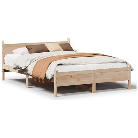 Letto Senza Materasso 160x200 Cm In Legno Massello Di Pino - Foto 2