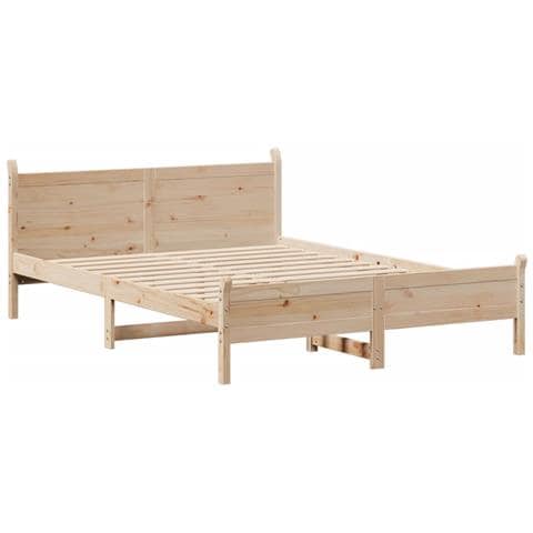 Letto Senza Materasso 160x200 Cm In Legno Massello Di Pino - Foto 3