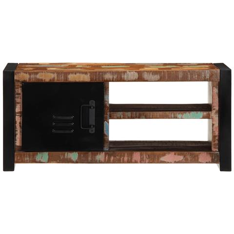 Mobile Porta Tv 80x30x35 Cm In Legno Massello Di Recupero - Foto 3