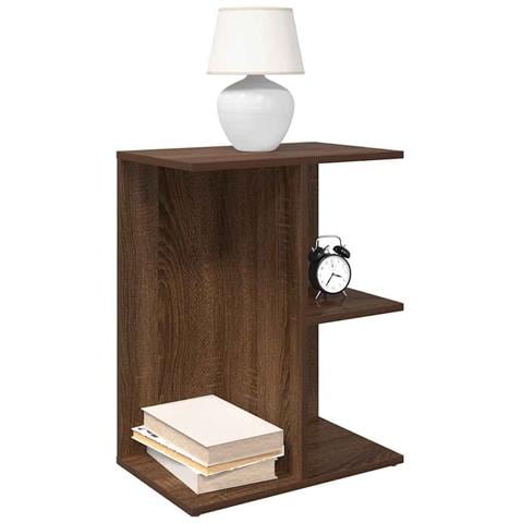 Comodini 2 Pz Rovere Marrone 46,5x29x61 Cm In Legno Multistrato - Foto 1