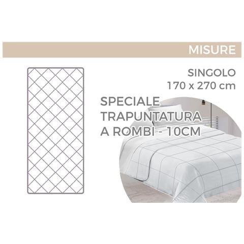 Trapuntino Piumino Estivo Primaverile 100gr Mq Leggero Disegno Padel Singolo Grigio - Foto 5