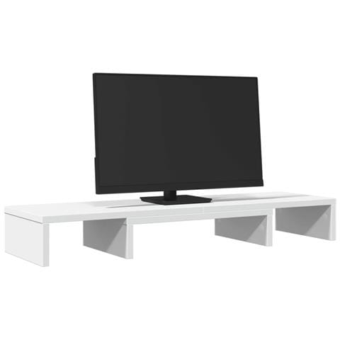 Supporto Monitor Regolabile Bianco 80x24x10,5 Cm In Truciolato - Foto 3