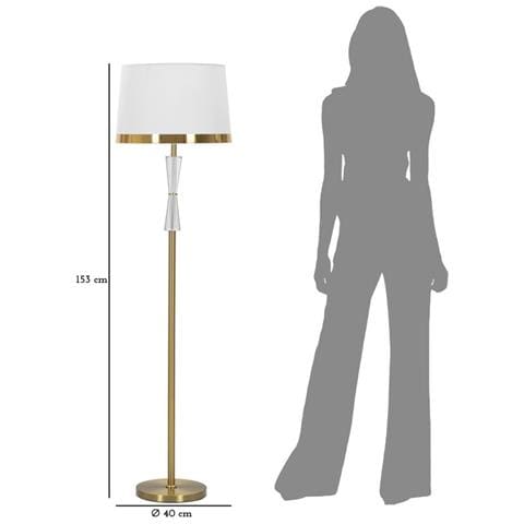 Lampada Da Terra Mf214 - Bianco - Metallo - 40x40x153 Cm - Foto 6