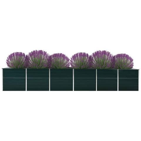 Letto Rialzato Da Giardino Acciaio Zincato 480x80x77 Cm Verde - Foto 1