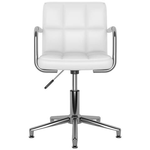 Sedia Da Pranzo Girevole Bianca In Similpelle - Foto 1