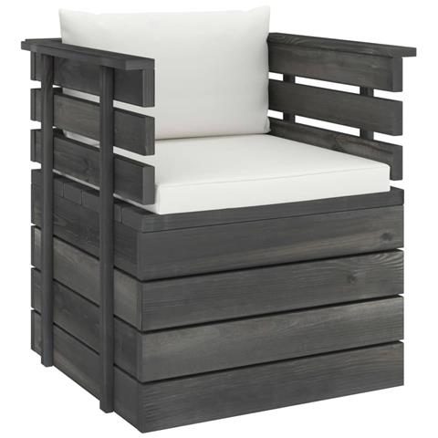 Lusso Casadino -  Poltrona Da Giardino Con Cuscini In Legno Di Pino - Foto 1